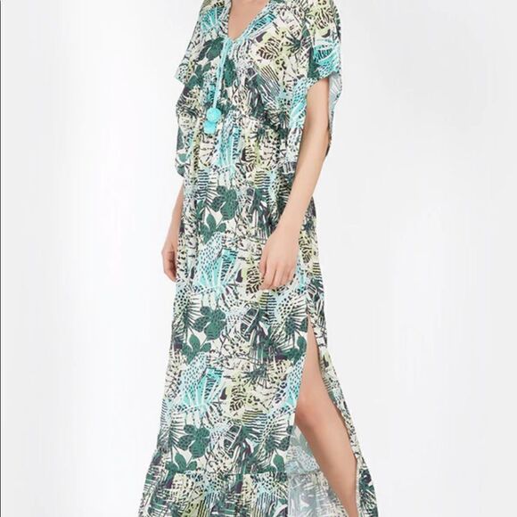 AMERICA & BEYOND Palm Maxi Dress Swimsuit Cover Up - Picture 12 of 12